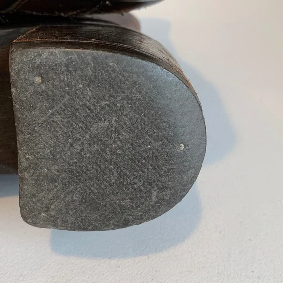 Vic Matie Women’s Size 38 Brown Leather 2.5” Block Heel Western Ankle Boots - Picture 11 of 15